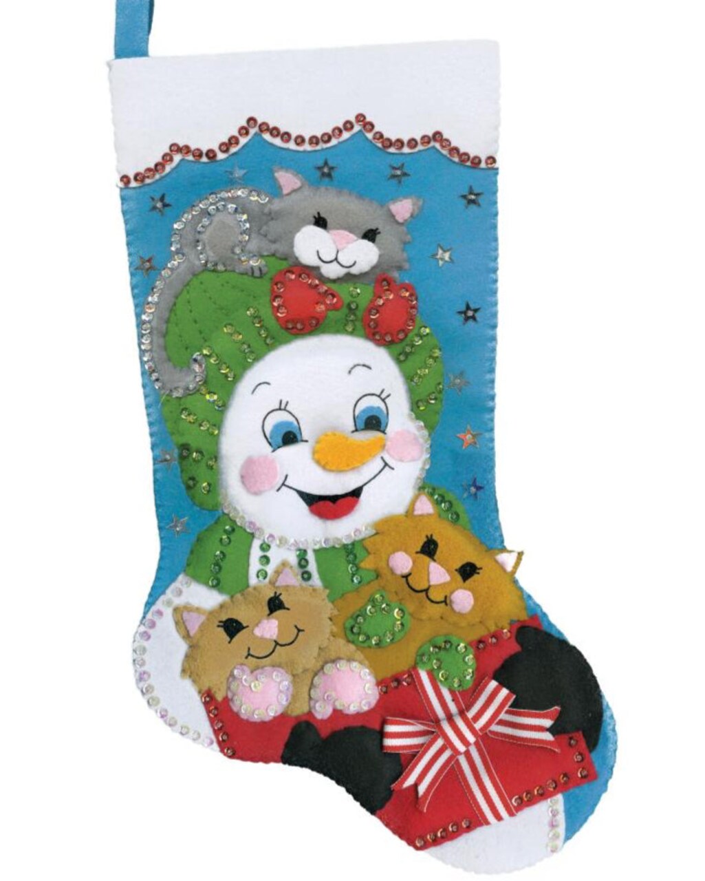 DIY Design Works Cat Crazy Christmas Holiday Felt Stocking Kit 6820